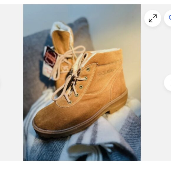 Vintage Explorers Leather Lug Sole Mens Tan Lace Up Suede Winter Chukka Boots 10 - Picture 4 of 12